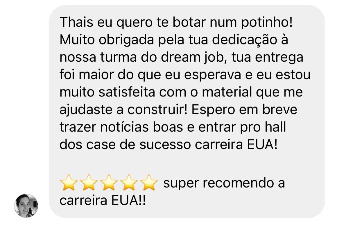 Aluna recebeu job offer na empresa dos sonhos